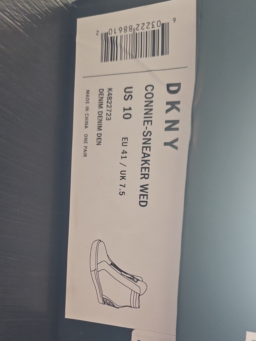 DKNY Connie Sneaker Wedge in Denim